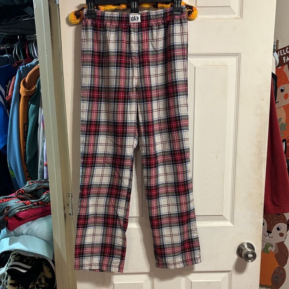 GAP kids 12 Red Plaid Lounge Pants